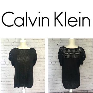 🤩Calvin Klein Linen Top with Eyelet Detail🤩